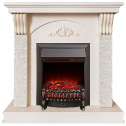 Каминокомплект RealFlame Corfino WT с очагом Fobos Lux Black S