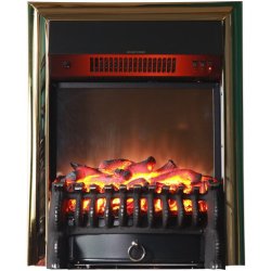 Каминокомплект Interflame Экстер М темный дуб с очагом Fobos FX M Brass