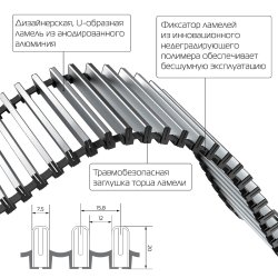 Внутрипольный конвектор Royal Thermo Atrium 150/250/1200-DG-U-LB