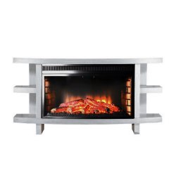 Каминокомплект Interflame Лонг с очагом Panoramic 33W LED FX белый